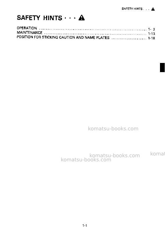 Komatsu hd325-6jpn Operation manual cover Page 5