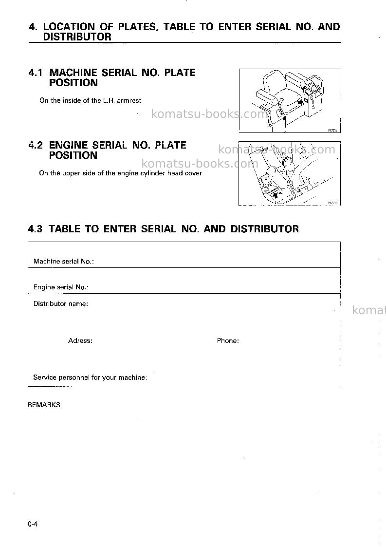 Komatsu d21a-7jpn Operation manual cover Page 5
