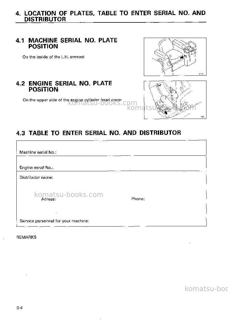 Komatsu d21qg-7jpn Operation manual cover Page 5 Komatsu d21qg-7jpn Operation manual cover Page 5