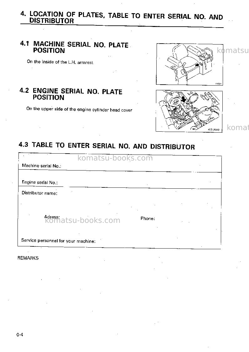 Komatsu d21q-7jpn Operation manual cover Page 5 Komatsu d21q-7jpn Operation manual cover Page 5