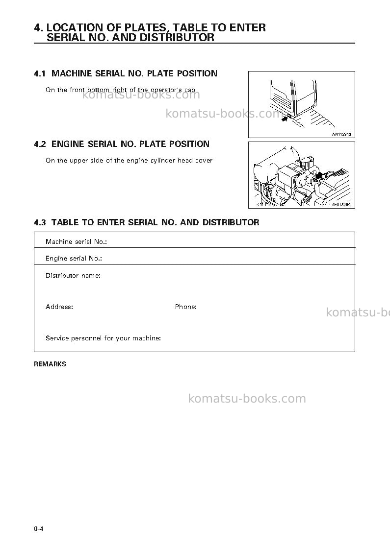 Komatsu pc210-6jpn Operation manual cover Page 5 Komatsu pc210-6jpn Operation manual cover Page 5
