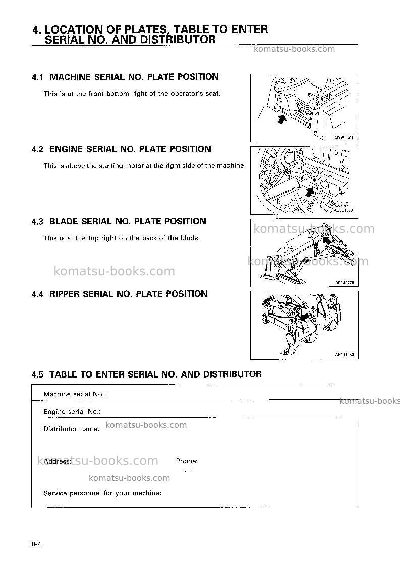 Komatsu sk820-5ita Operation manual cover Page 5 Komatsu sk820-5ita Operation manual cover Page 5