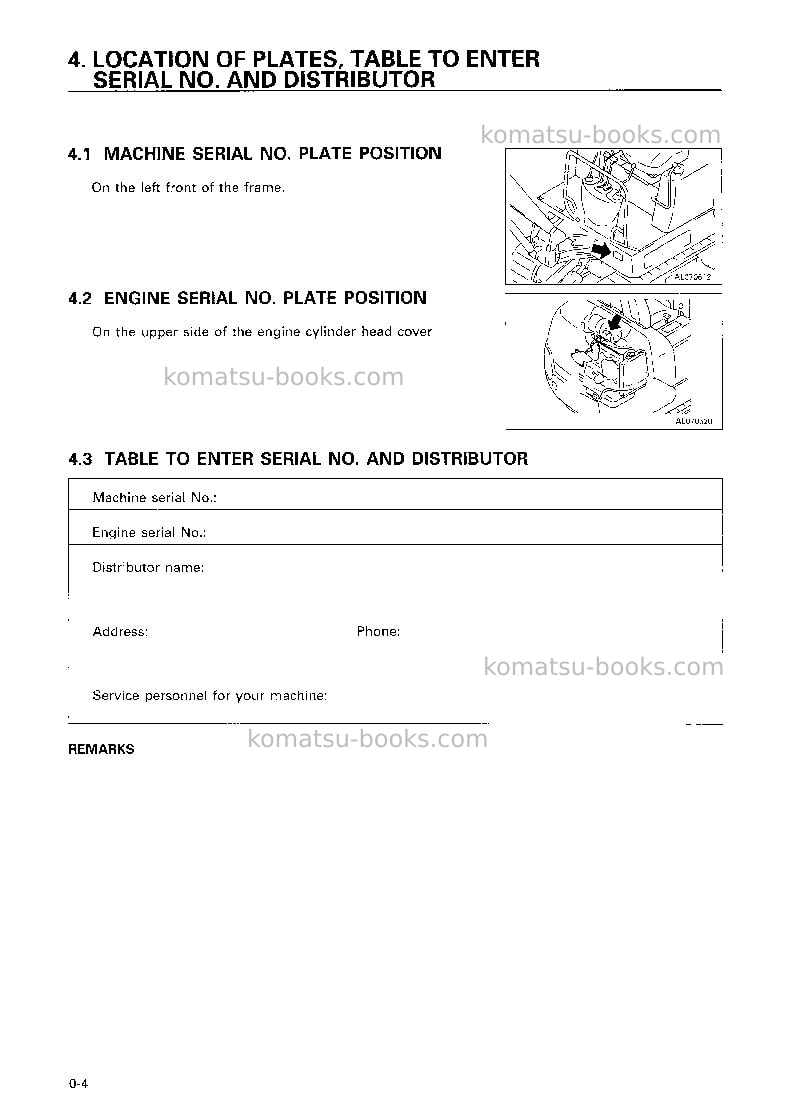 Komatsu pc05-7jpn Operation manual cover Page 5 Komatsu pc05-7jpn Operation manual cover Page 5
