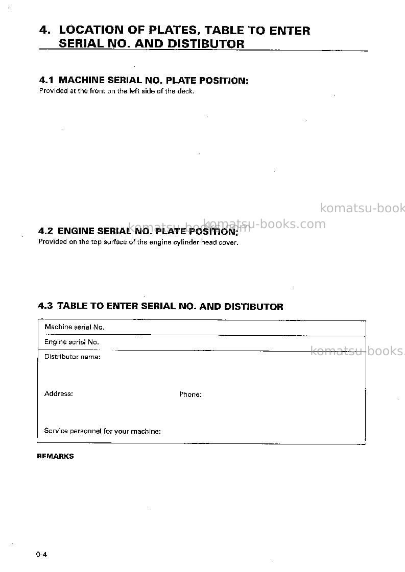 Komatsu br500jg-1jpn Operation manual cover Page 5 Komatsu br500jg-1jpn Operation manual cover Page 5
