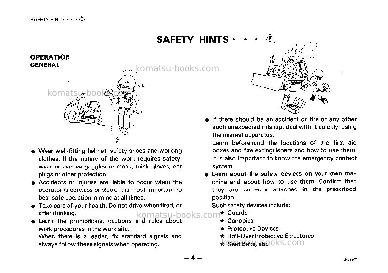 Komatsu d65a-8jpn Operation manual cover Page 5 Komatsu d65a-8jpn Operation manual cover Page 5