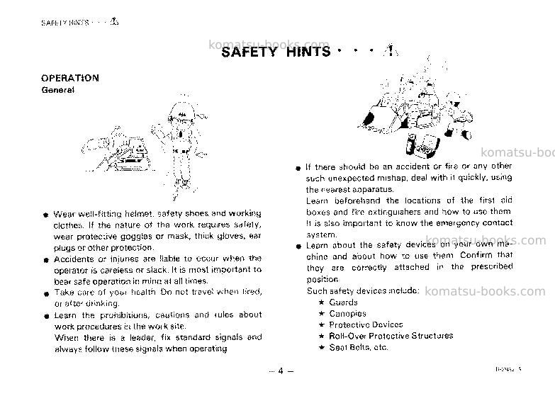 Komatsu d65s-8jpn Operation manual cover Page 5 Komatsu d65s-8jpn Operation manual cover Page 5