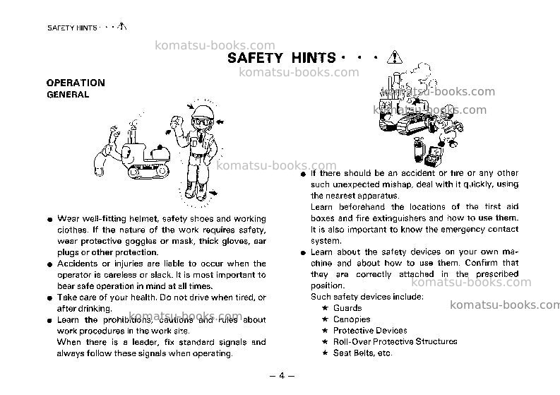 Komatsu d60f-8jpn-a Operation manual cover Page 5