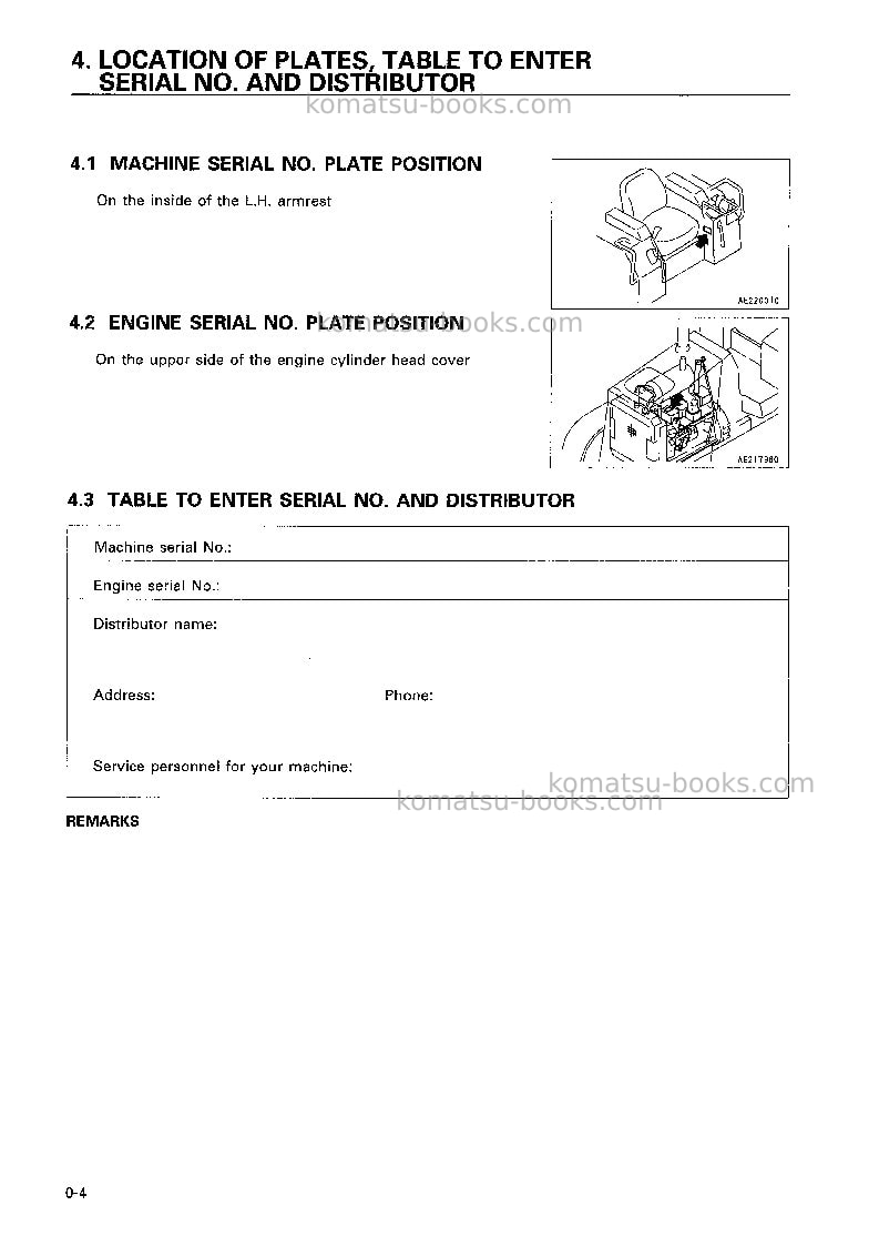 Komatsu d31s-20jpn Operation manual cover Page 5