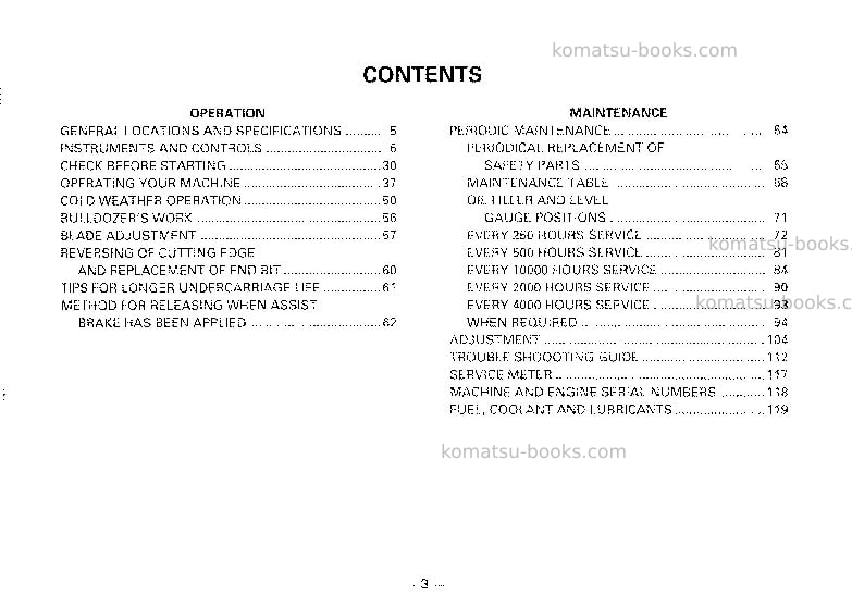 Komatsu d155a-2jpn Operation manual cover Page 5 Komatsu d155a-2jpn Operation manual cover Page 5