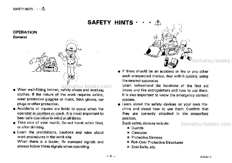 Komatsu d155s-1jpn Operation manual cover Page 5