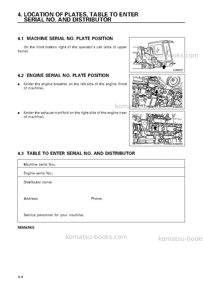 Komatsu pc1100-6jpn Operation manual cover Page 5 Komatsu pc1100-6jpn Operation manual cover Page 5