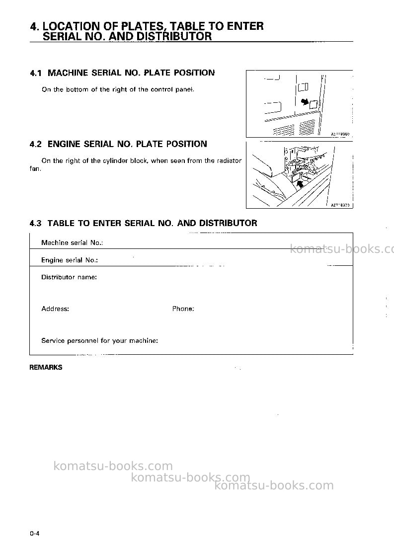 Komatsu eg300bs-5jpn Operation manual cover Page 5 Komatsu eg300bs-5jpn Operation manual cover Page 5