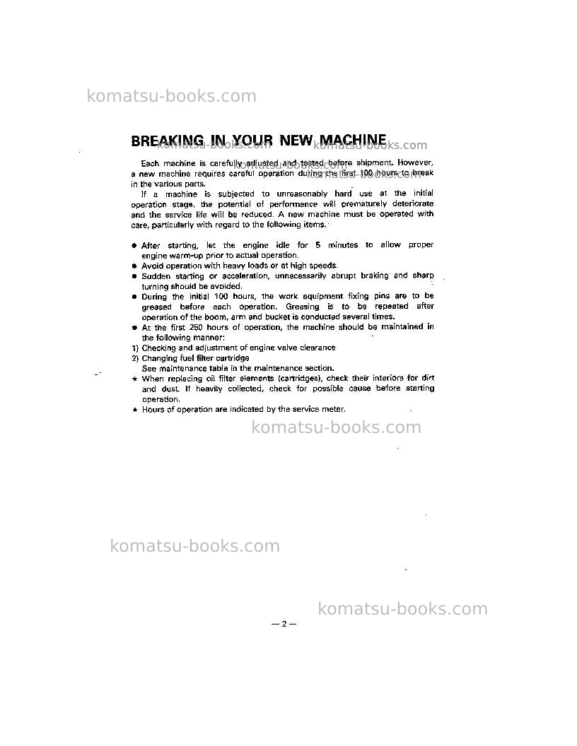 Komatsu pc150lc-5usa Operation manual cover Page 5 Komatsu pc150lc-5usa Operation manual cover Page 5