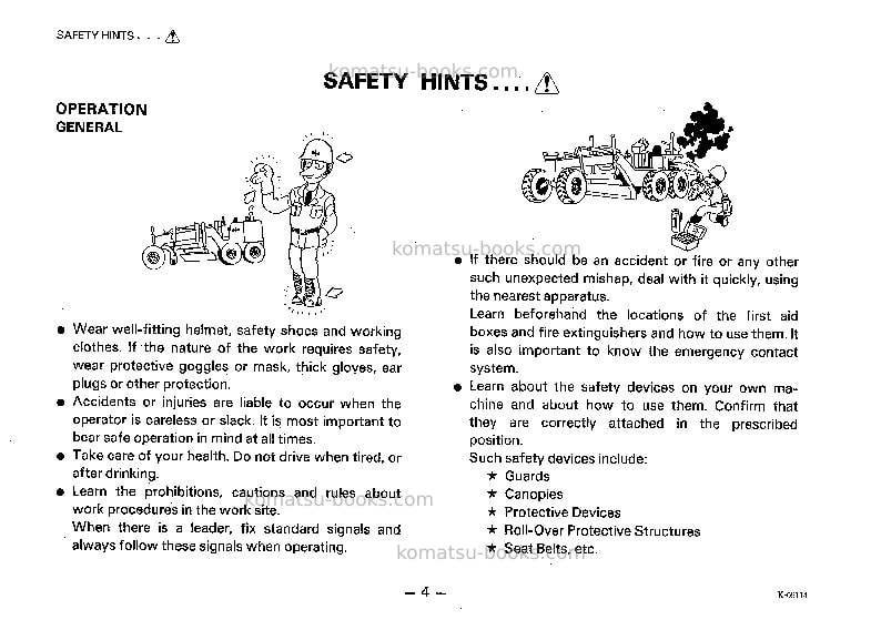 Komatsu gd655r-3jpn Operation manual cover Page 5