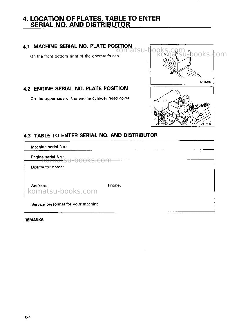 Komatsu pc250-6jpn Operation manual cover Page 5 Komatsu pc250-6jpn Operation manual cover Page 5