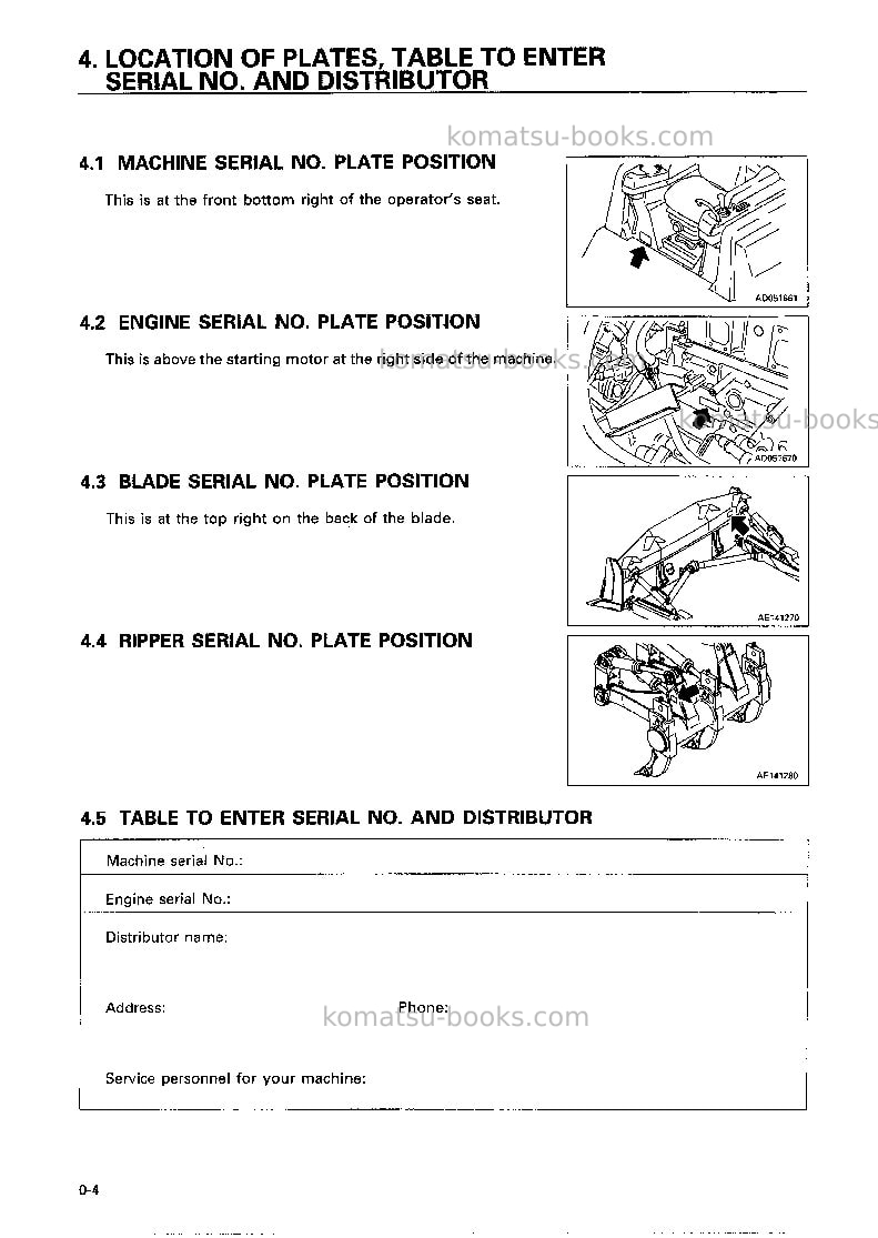 Komatsu d155a-3jpn Operation manual cover Page 5 Komatsu d155a-3jpn Operation manual cover Page 5