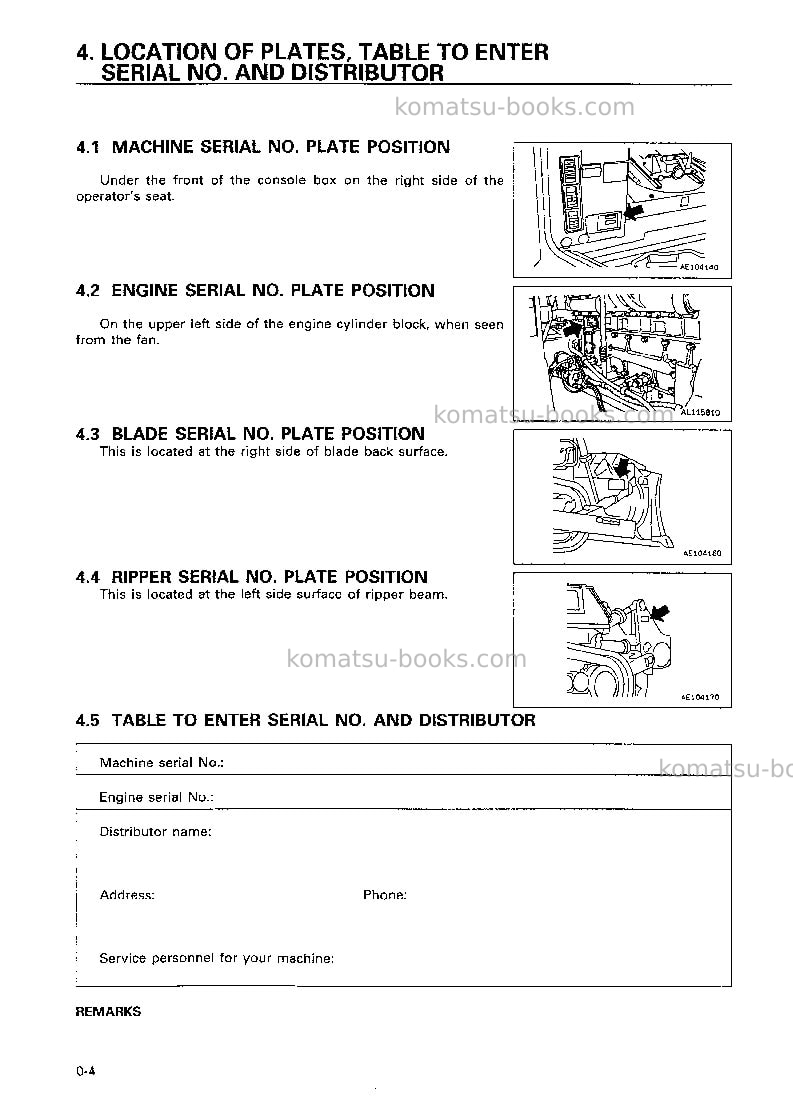 Komatsu d275a-2jpn Operation manual cover Page 5 Komatsu d275a-2jpn Operation manual cover Page 5