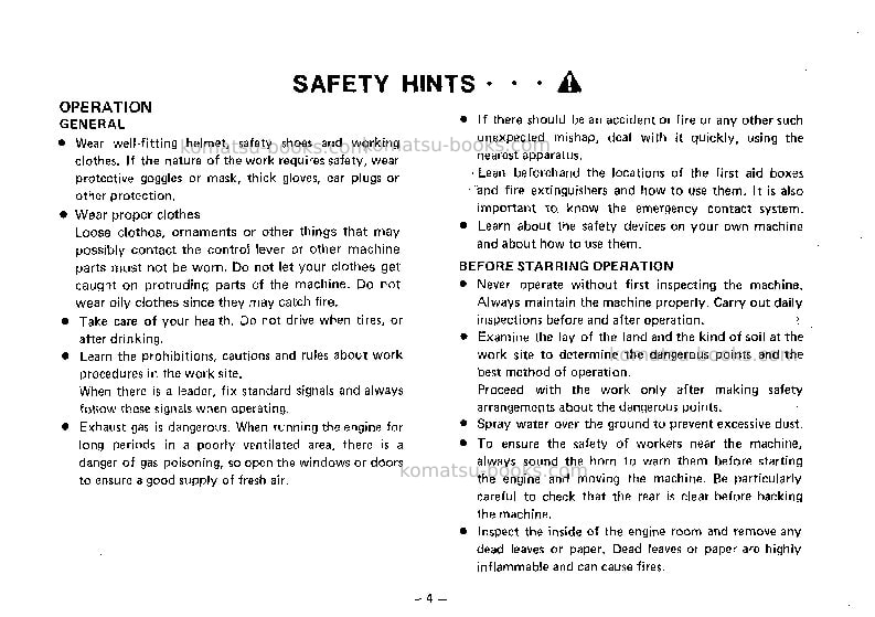 Komatsu jv06hm-2jpn Operation manual cover Page 5 Komatsu jv06hm-2jpn Operation manual cover Page 5