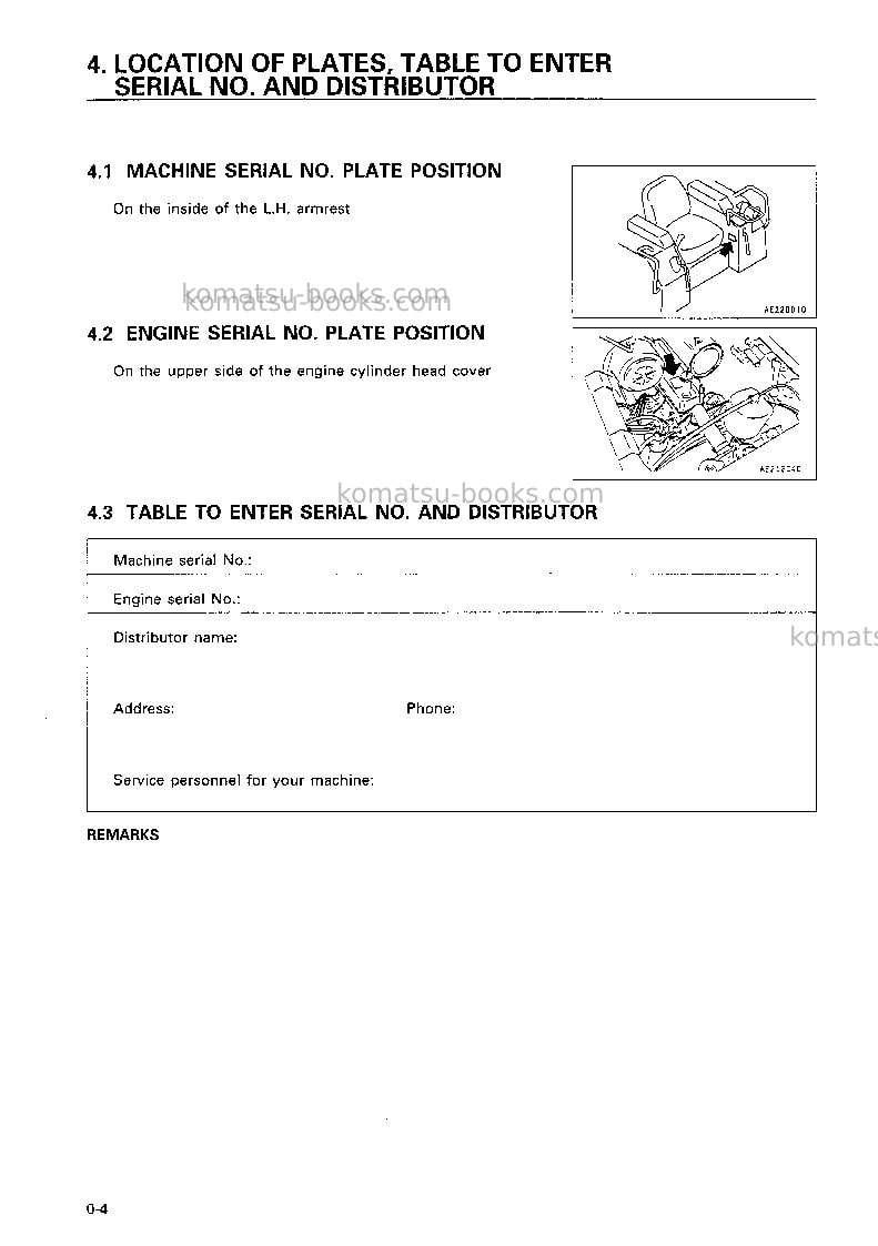 Komatsu d21q-7jpn Operation manual cover Page 5