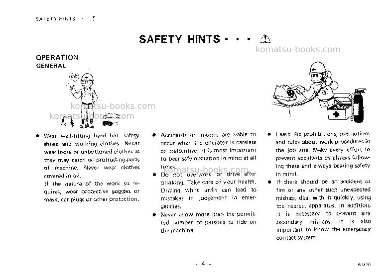 Komatsu jv100wp-1jpn Operation manual cover Page 5 Komatsu jv100wp-1jpn Operation manual cover Page 5