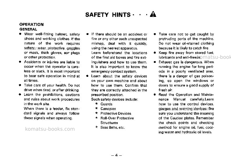 Komatsu gd313a-1jpn Operation manual cover Page 5 Komatsu gd313a-1jpn Operation manual cover Page 5