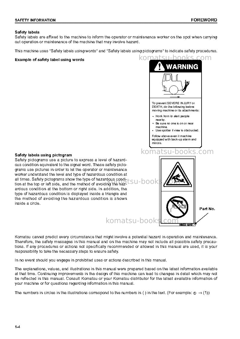 Komatsu wa450-3jpn-ll Operation manual cover Page 5 Komatsu wa450-3jpn-ll Operation manual cover Page 5
