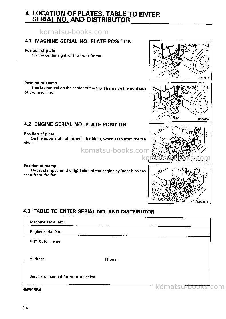 Komatsu wa470-3jpn Operation manual cover Page 5