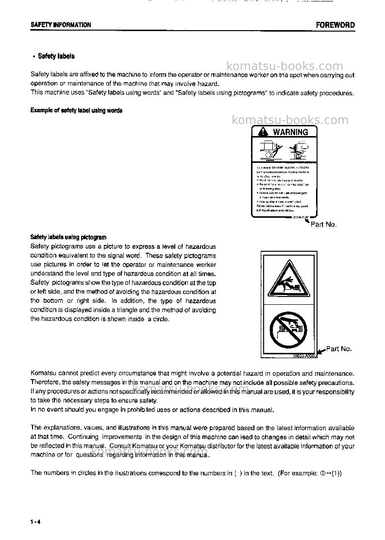 Komatsu pc60-7jpn Operation manual cover Page 5