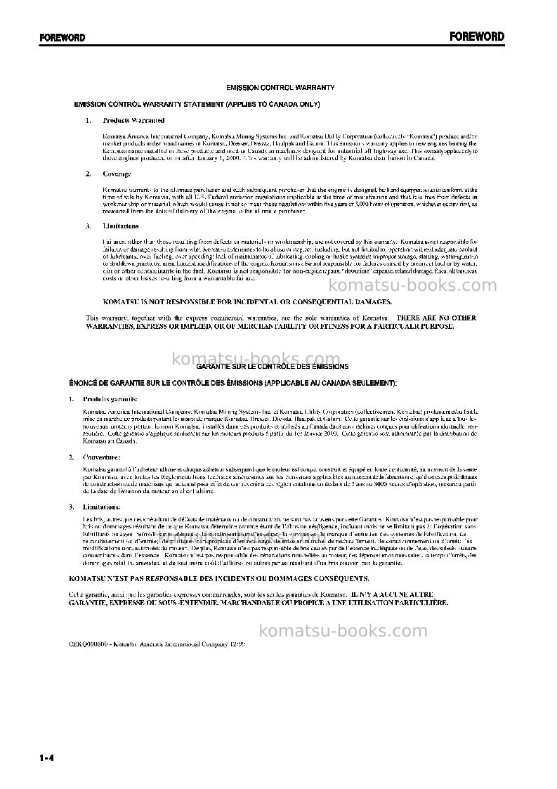 Komatsu d61ex-12jpn Operation manual cover Page 5 Komatsu d61ex-12jpn Operation manual cover Page 5