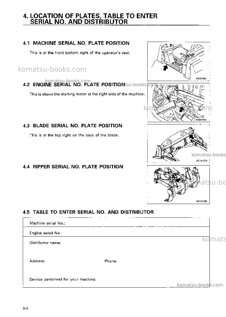 Komatsu d155a-5jpn Operation manual cover Page 5 Komatsu d155a-5jpn Operation manual cover Page 5