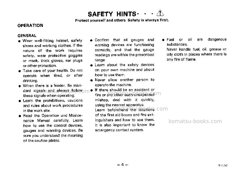 Komatsu wa450-1jpn-c spec Operation manual cover Page 5 Komatsu wa450-1jpn-c spec Operation manual cover Page 5