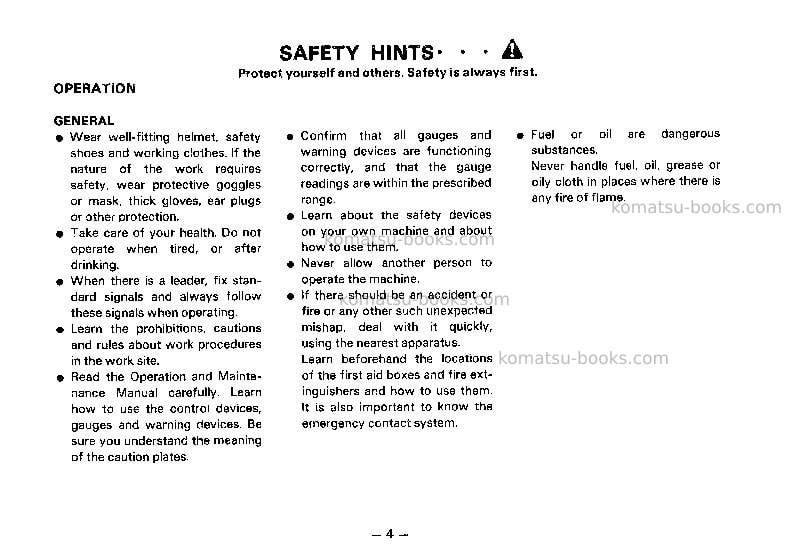 Komatsu wa500-1jpn-c spec Operation manual cover Page 5