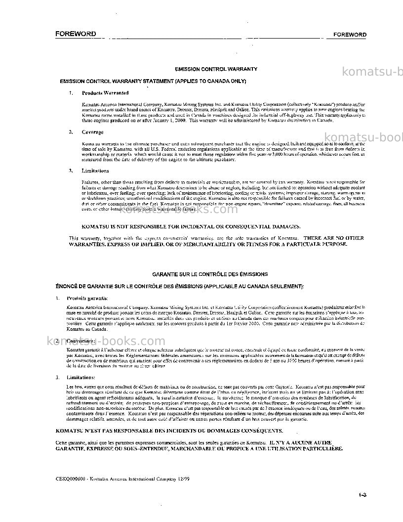 Komatsu pc200lc-7tha Operation manual cover Page 5 Komatsu pc200lc-7tha Operation manual cover Page 5