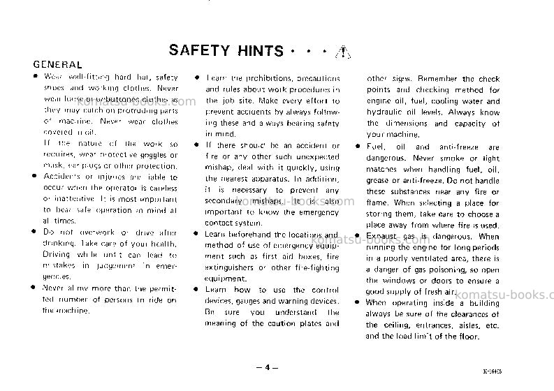 Komatsu hd325-5jpn Operation manual cover Page 5