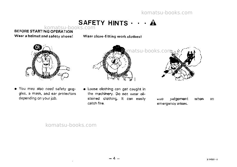 Komatsu eg300b-5jpn Operation manual cover Page 5 Komatsu eg300b-5jpn Operation manual cover Page 5