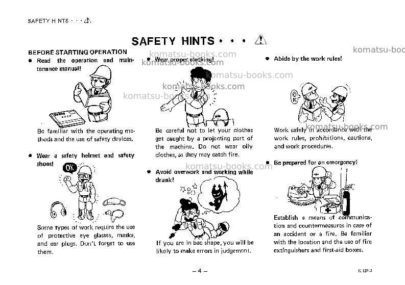 Komatsu ec260z-1jpn Operation manual cover Page 5