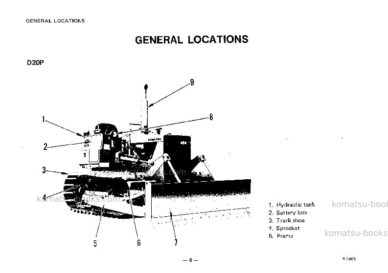 Komatsu d20a-5jpn Operation manual cover Page 5 Komatsu d20a-5jpn Operation manual cover Page 5