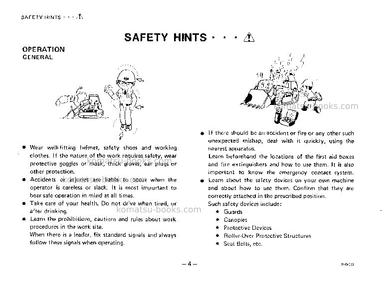 Komatsu d21q-5jpn Operation manual cover Page 5 Komatsu d21q-5jpn Operation manual cover Page 5