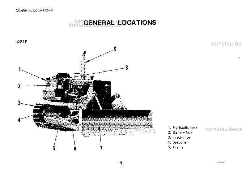 Komatsu d21pl-5jpn Operation manual cover Page 5 Komatsu d21pl-5jpn Operation manual cover Page 5