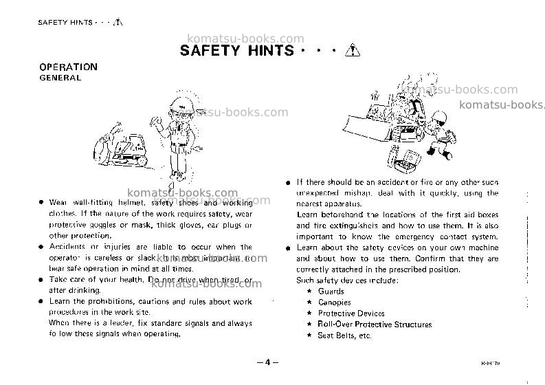 Komatsu d21p-5jpn-power angle & tilt dozer Operation manual cover Page 5 Komatsu d21p-5jpn-power angle & tilt dozer Operation manual cover Page 5