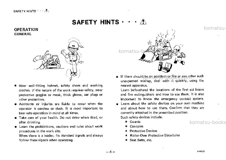Komatsu d31s-17jpn Operation manual cover Page 5 Komatsu d31s-17jpn Operation manual cover Page 5