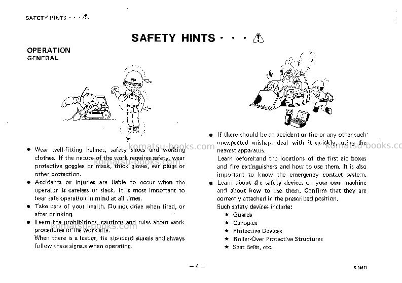 Komatsu d50s-16jpn Operation manual cover Page 5