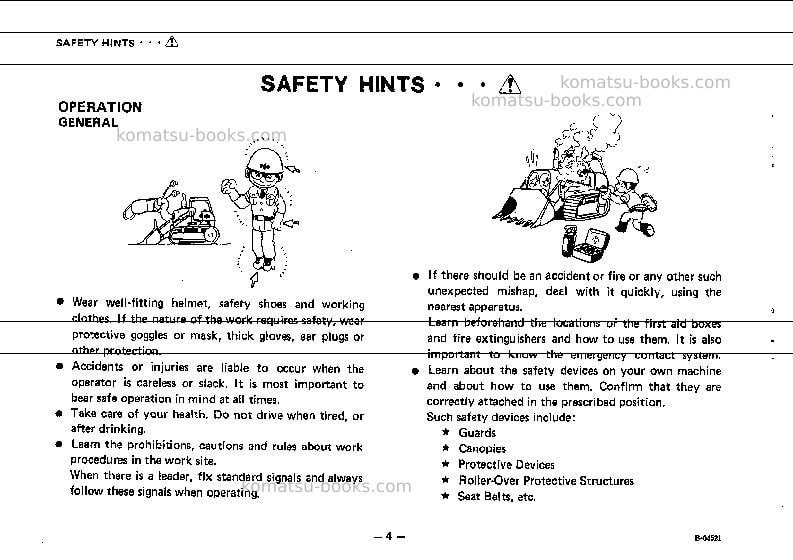 Komatsu d57s-1jpn Operation manual cover Page 5 Komatsu d57s-1jpn Operation manual cover Page 5