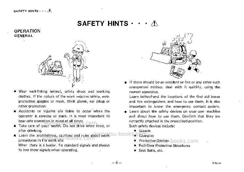 Komatsu d50pl-16jpn Operation manual cover Page 5 Komatsu d50pl-16jpn Operation manual cover Page 5