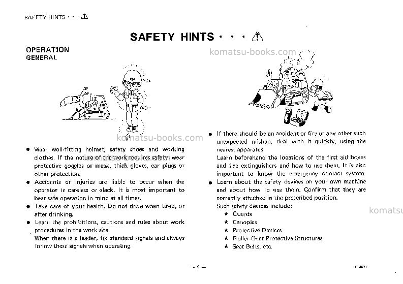 Komatsu d60s-7jpn Operation manual cover Page 5 Komatsu d60s-7jpn Operation manual cover Page 5