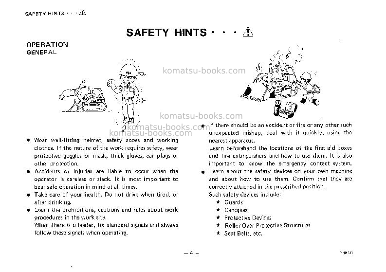 Komatsu d75s-3jpn Operation manual cover Page 5