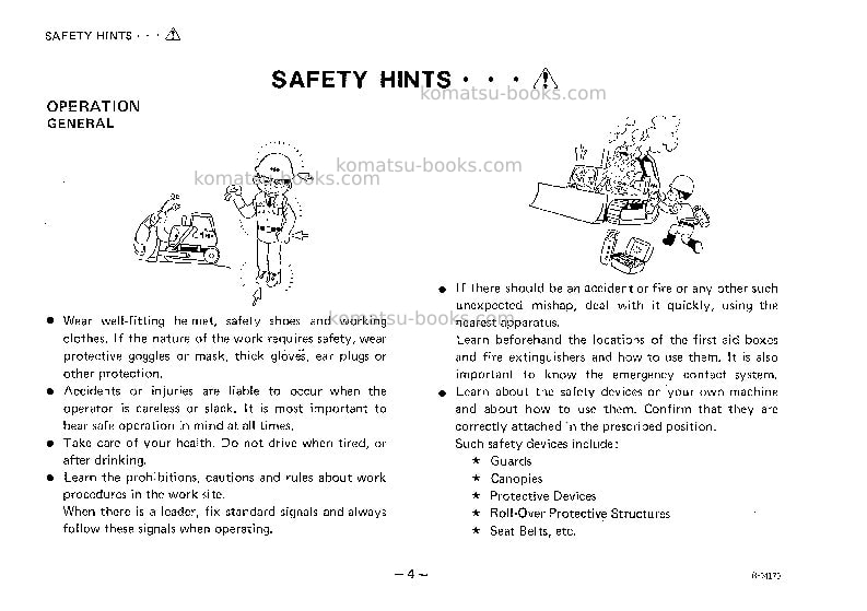 Komatsu d80e-18jpn Operation manual cover Page 5 Komatsu d80e-18jpn Operation manual cover Page 5