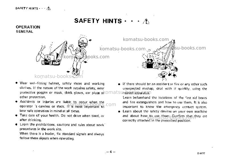 Komatsu d155c-1jpn Operation manual cover Page 5 Komatsu d155c-1jpn Operation manual cover Page 5