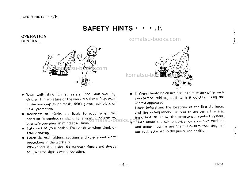 Komatsu d355c-3jpn Operation manual cover Page 5