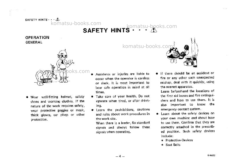 Komatsu pc10-3jpn Operation manual cover Page 5